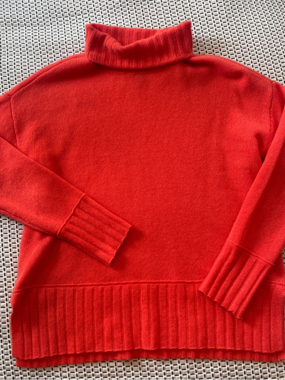 100% Cashmere Charter Club Luxury Red/orange Turtleneck Sweater